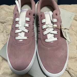 Adidas Mauve Suede Sneakers with White Accents